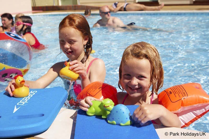 Girls in pool