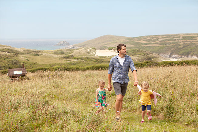 father with children