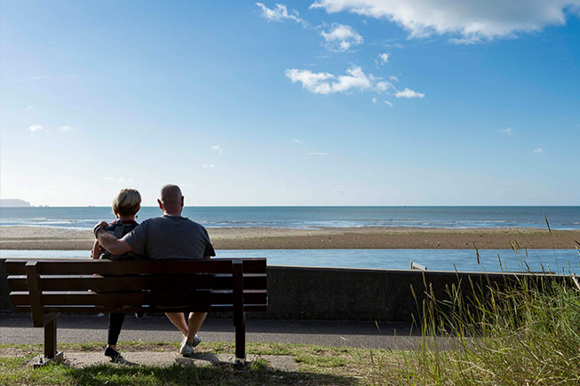 couple on bench