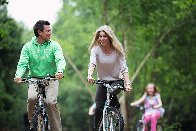 riding bikes