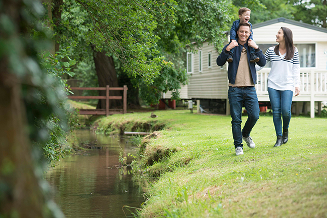 family walking